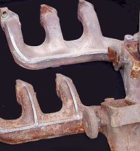 Flat stamped counterweight vs. large-round "later "counterwight